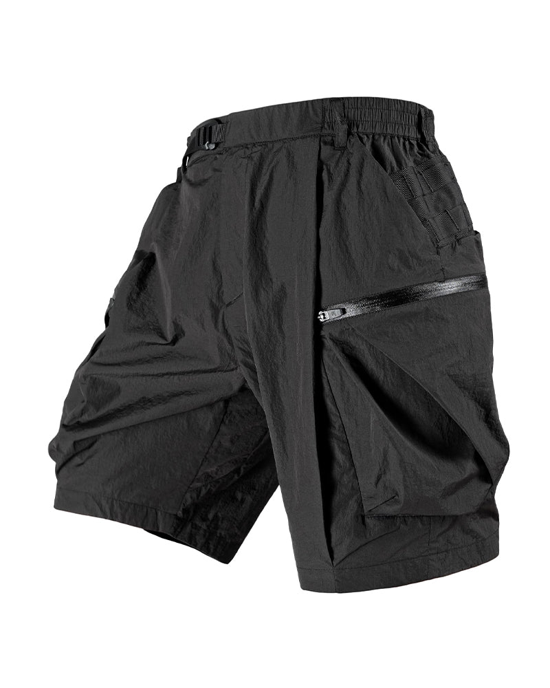 Metallic Honeycomb-Pocket Quick-Dry Water-Repellent Shorts