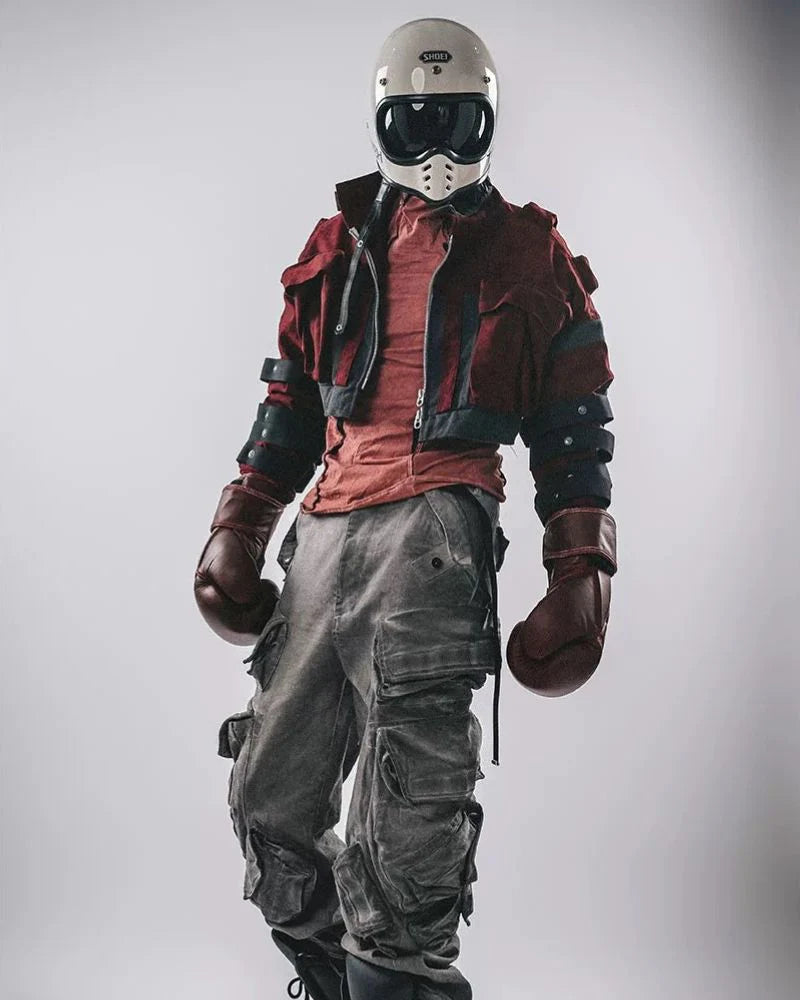 Post-Apocalyptic Wear Angora Red Boxing Jacket