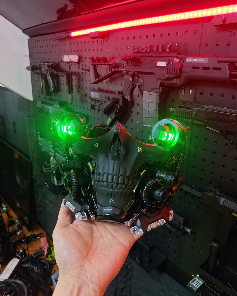 Cyberpunk Skull Half Face Mask