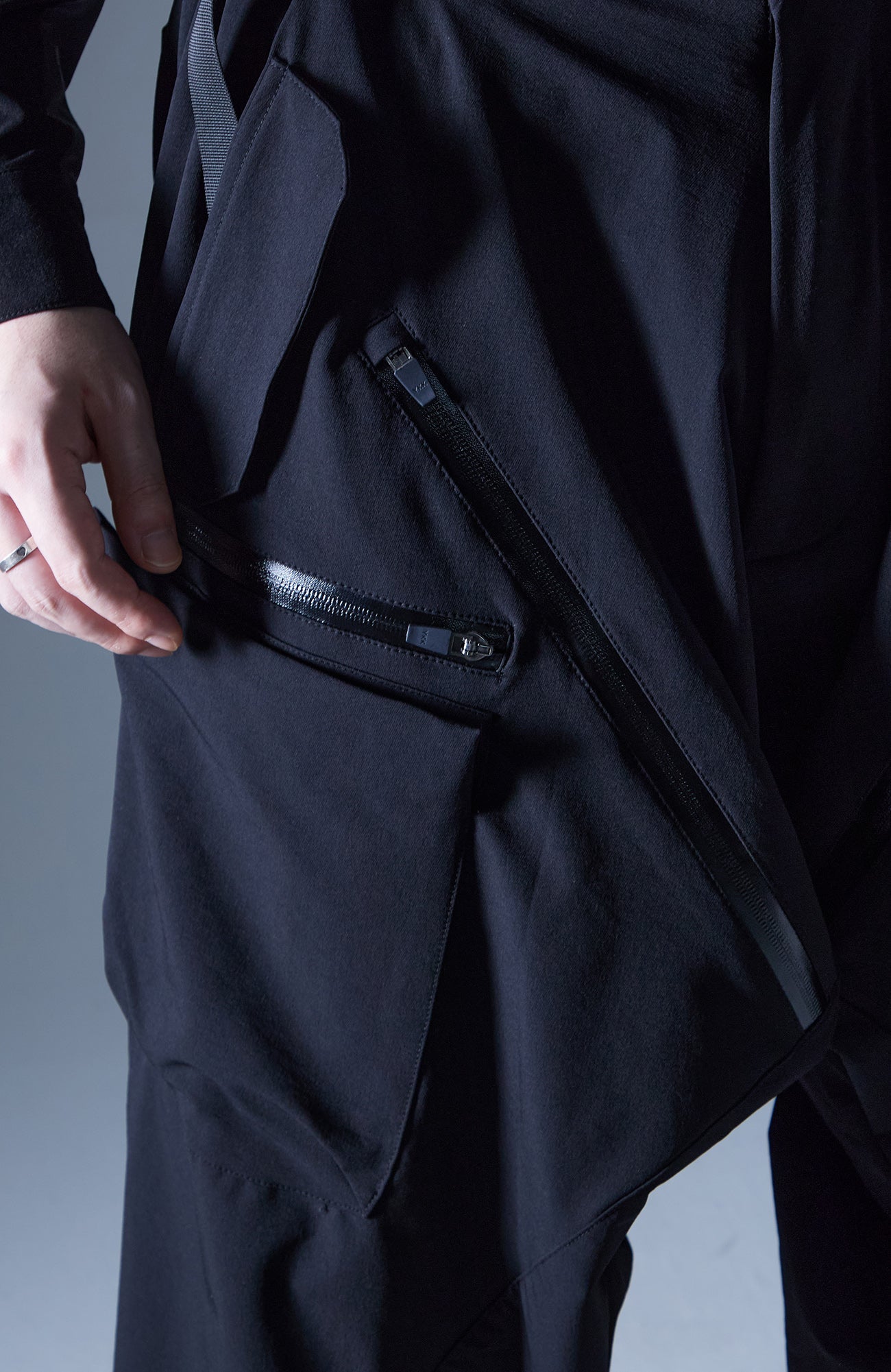 Techwear Drop-Crotch Trousers