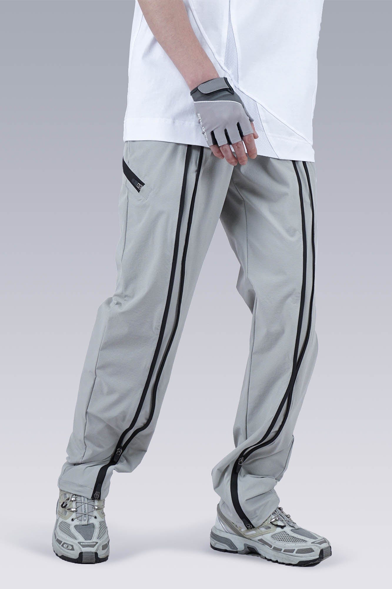 Center-Zip Split Quick-Dry Pants