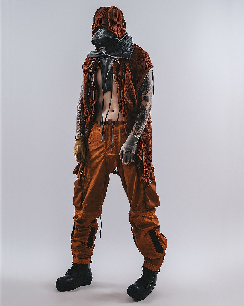 Wasteland Transformable Geometric Mesh Coat