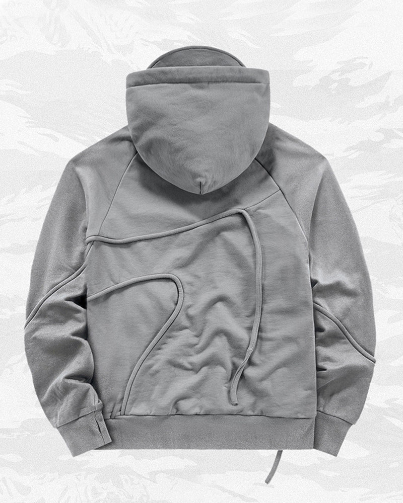 Functional Irregular Pocket Mask Tactical Hoodie