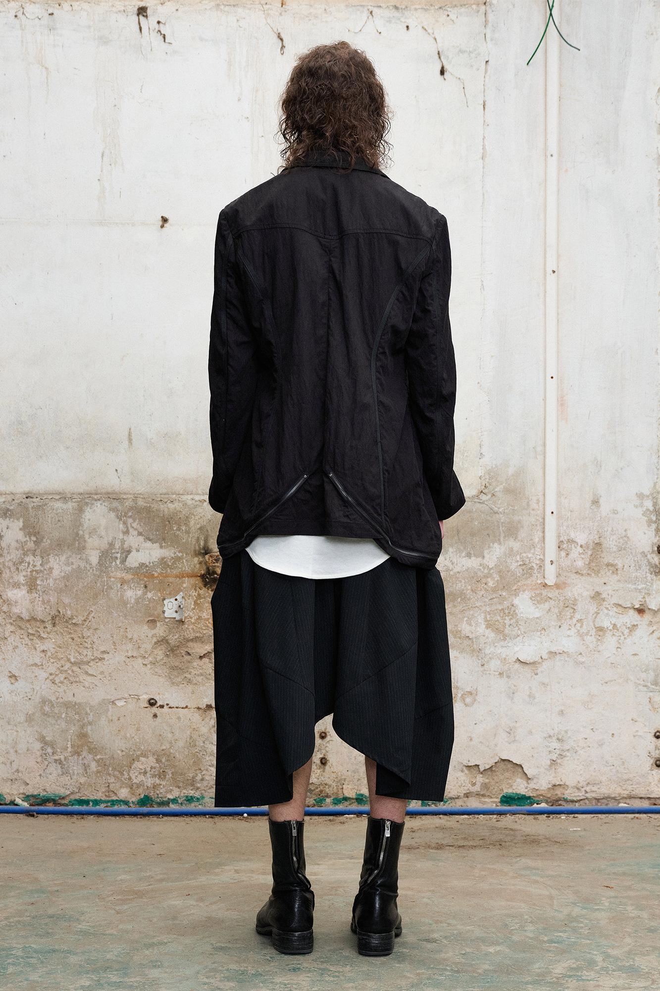 Pinstripe Balloon Skort Pants