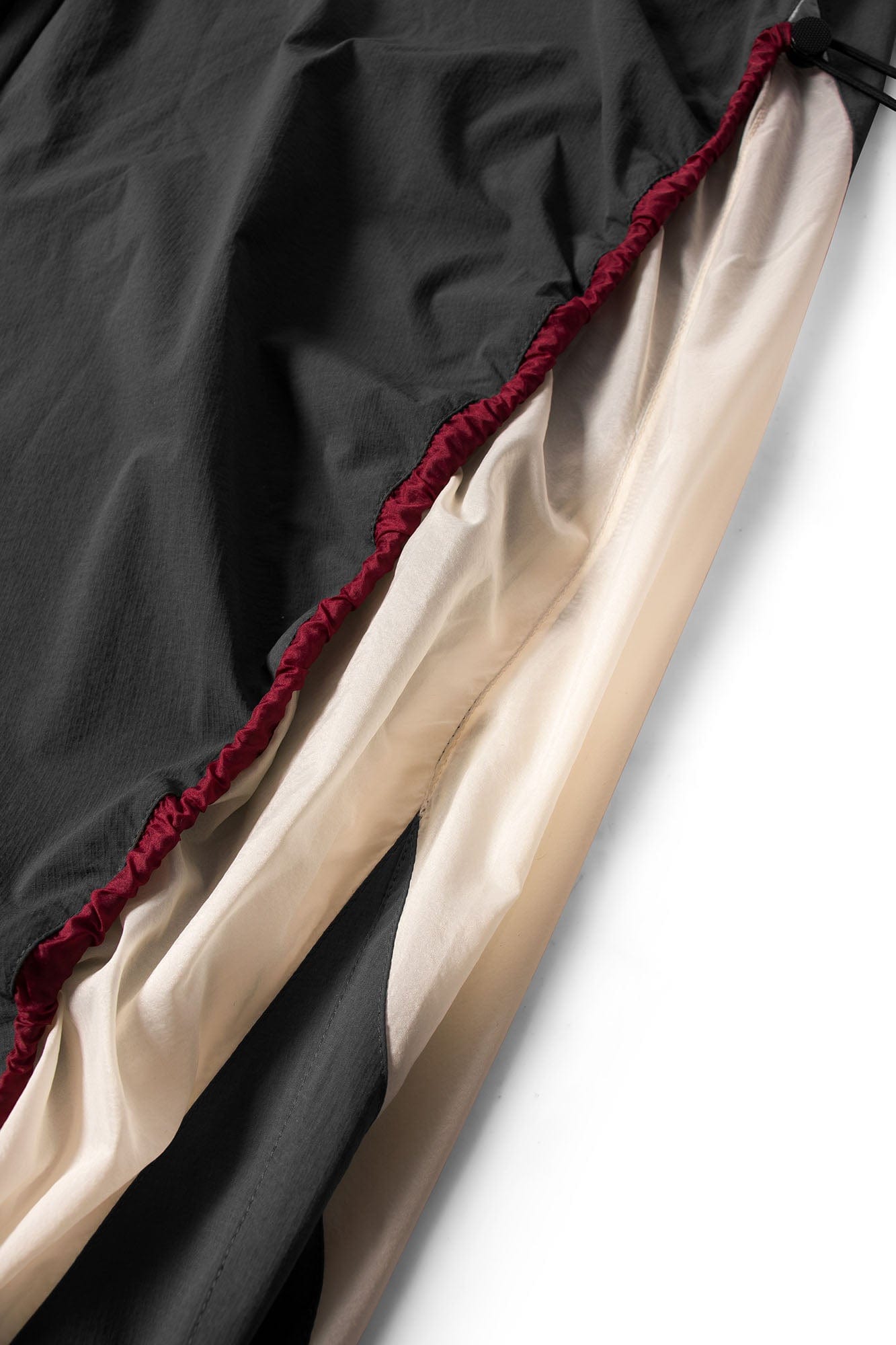 Contrast Spliced Fold-Side Drawstring Pants