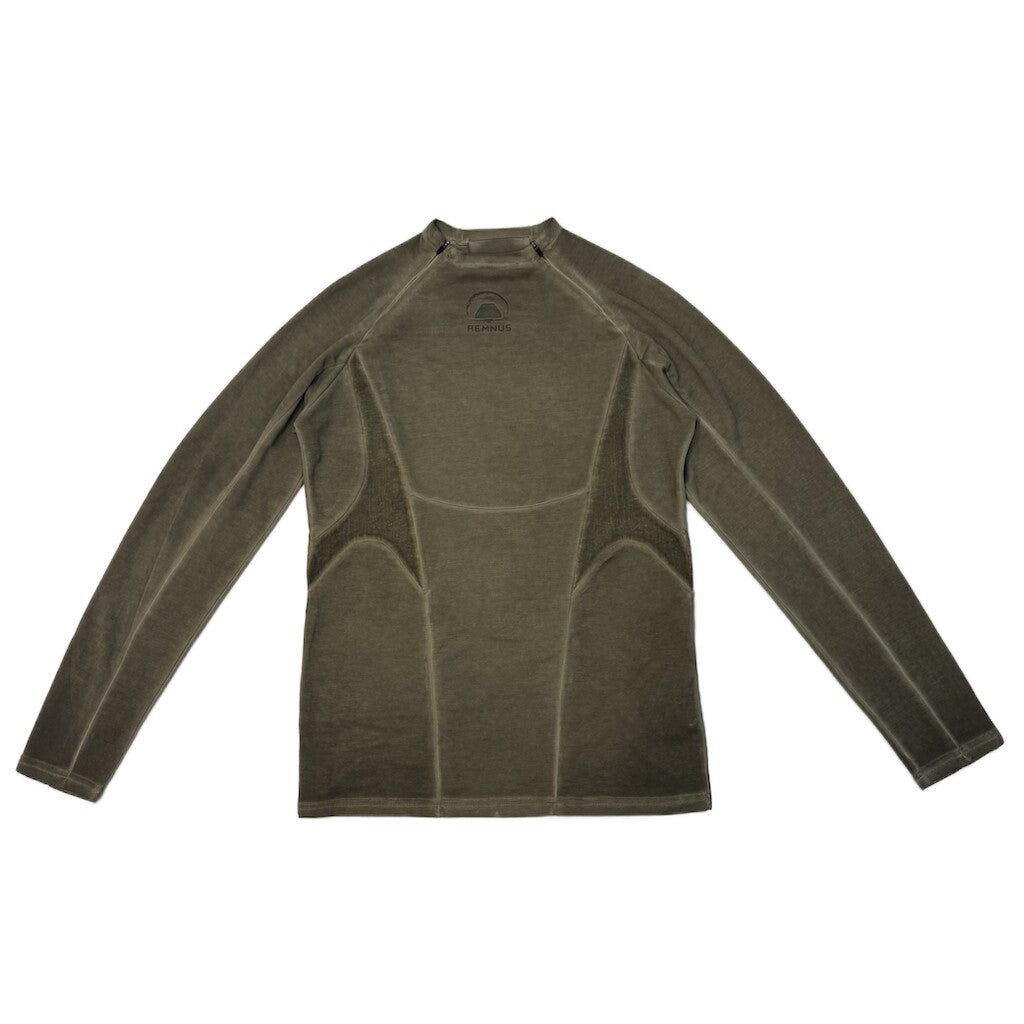 Wasteland Style Stitching washed Long-Sleeved T-Shirt