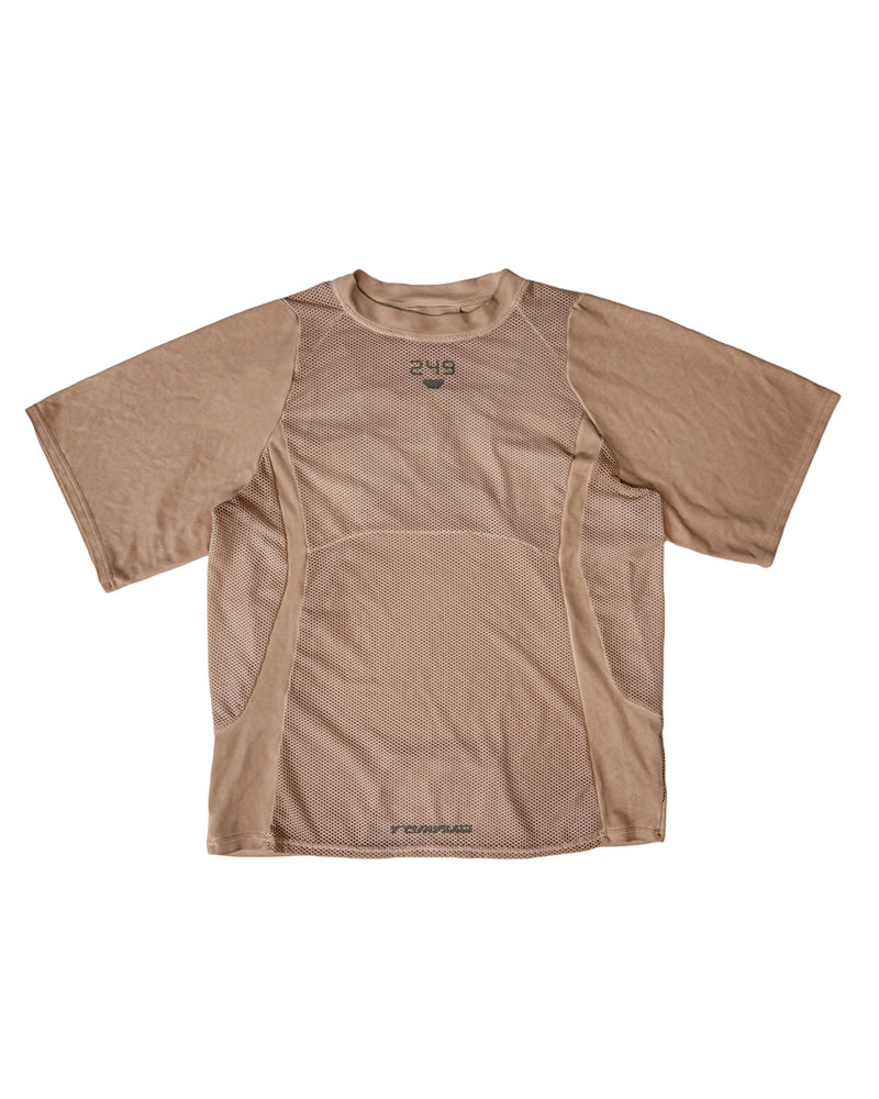 Techwear Mesh Panel Short-Sleeve T-Shirt