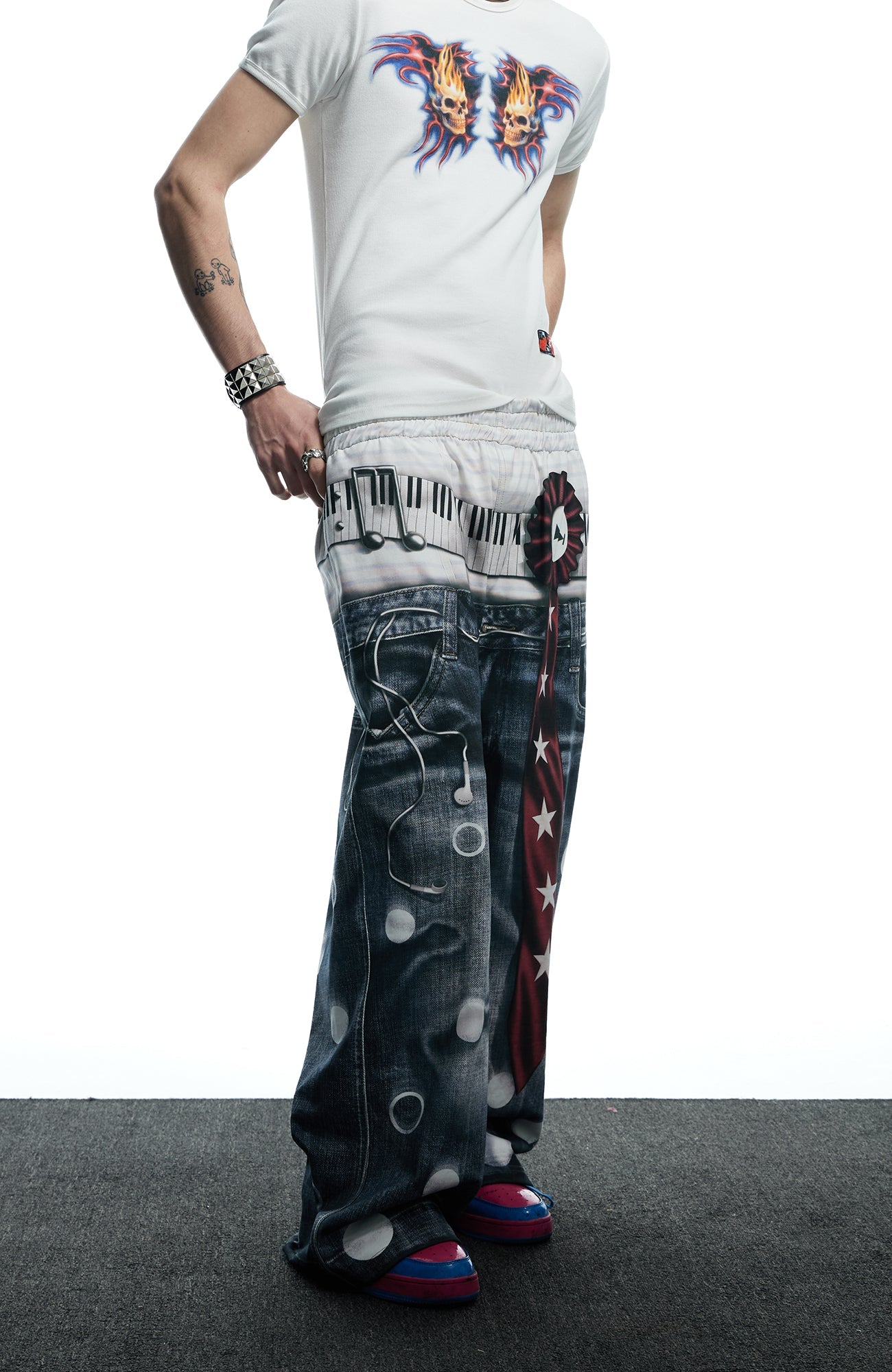 Playful Print Baggy Trousers