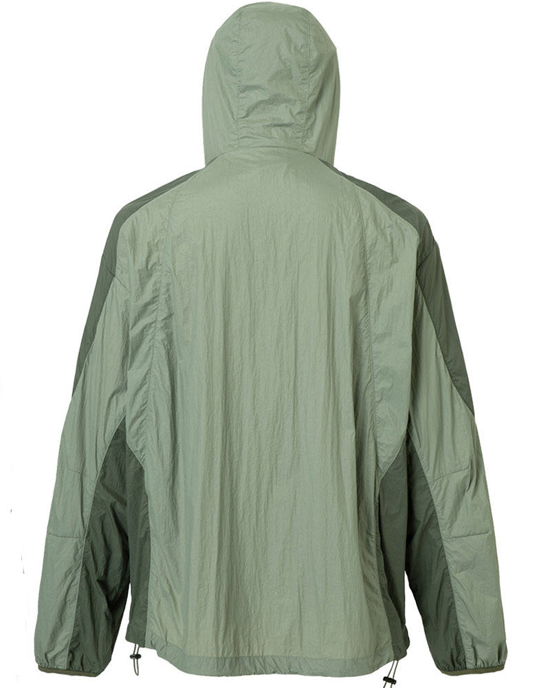 Spliced Drawstring UV Protection Light Jacket