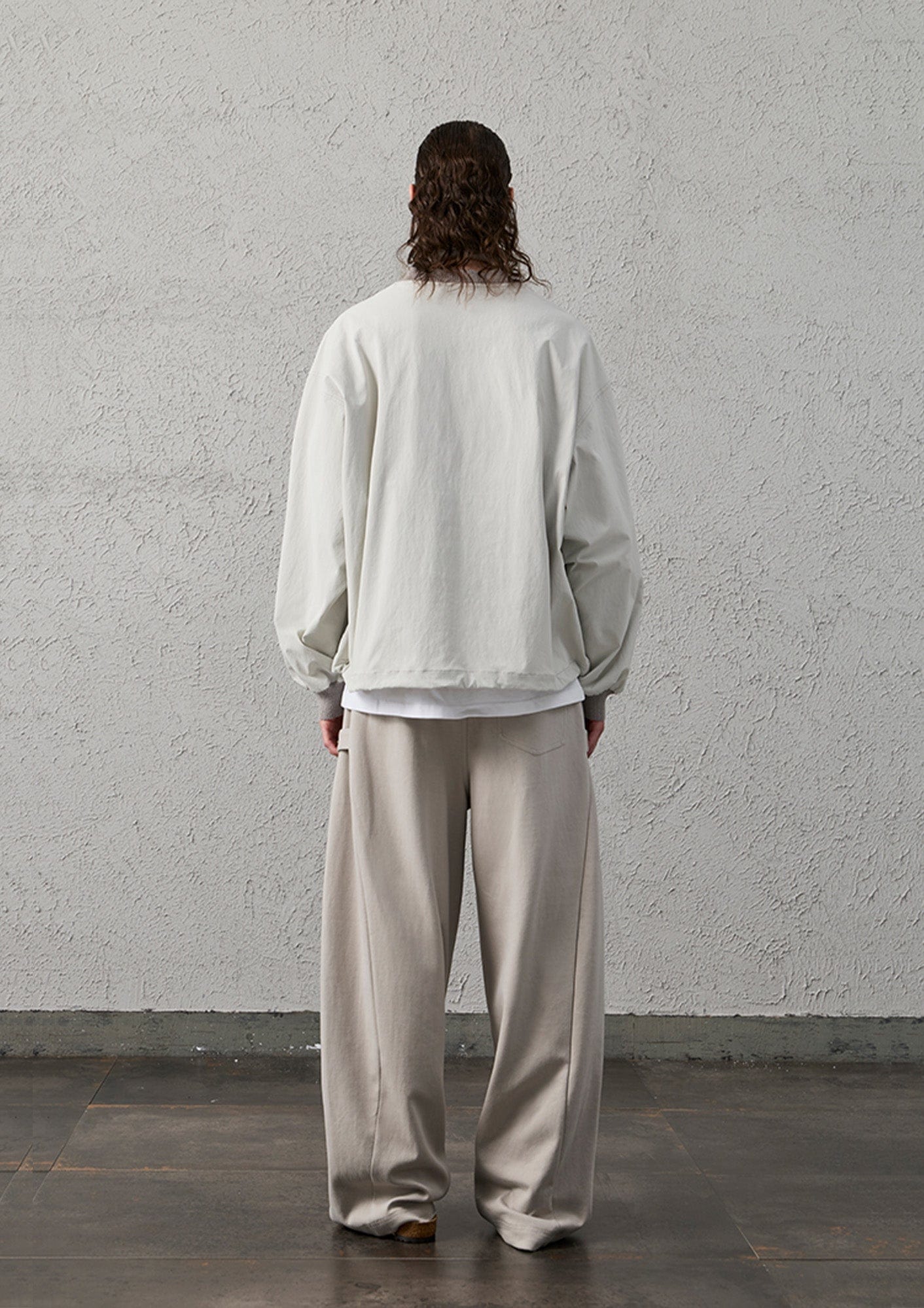 Water-Repellent Embroidered Drawstring Sweatshirt
