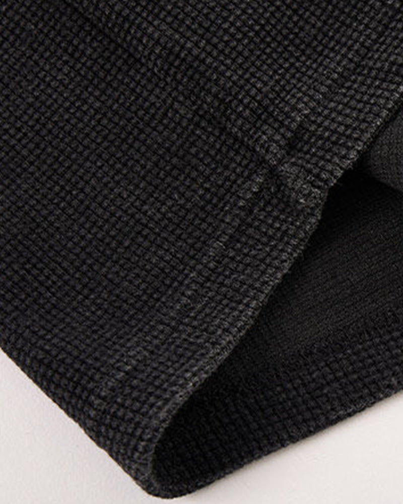 Washed Vintage Waffle Knit Polo T-Shirt