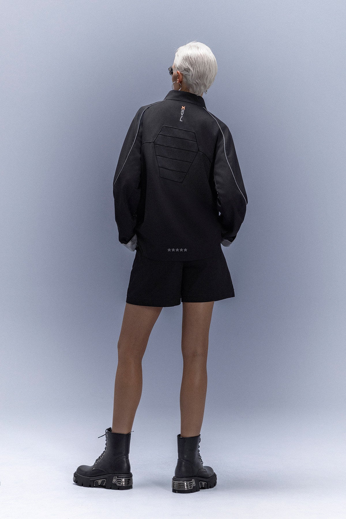 Cyberpunk Samurai Reflective Tang Suit Jacket