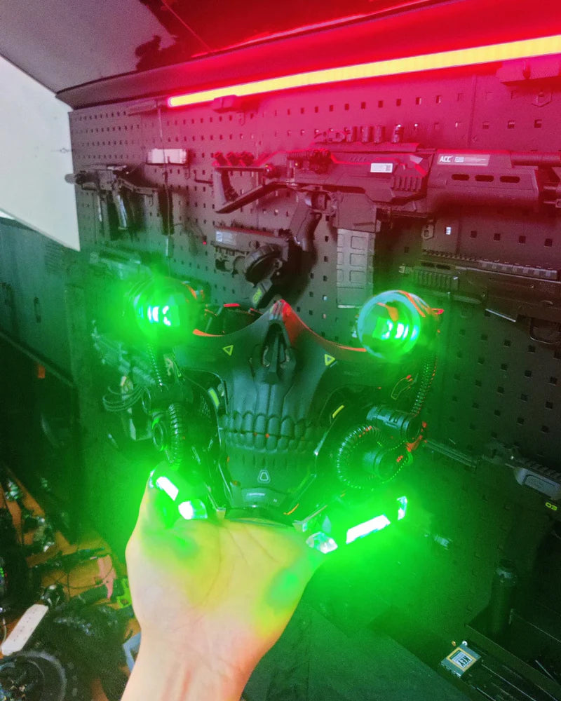 Cyberpunk Skull Half Face Mask