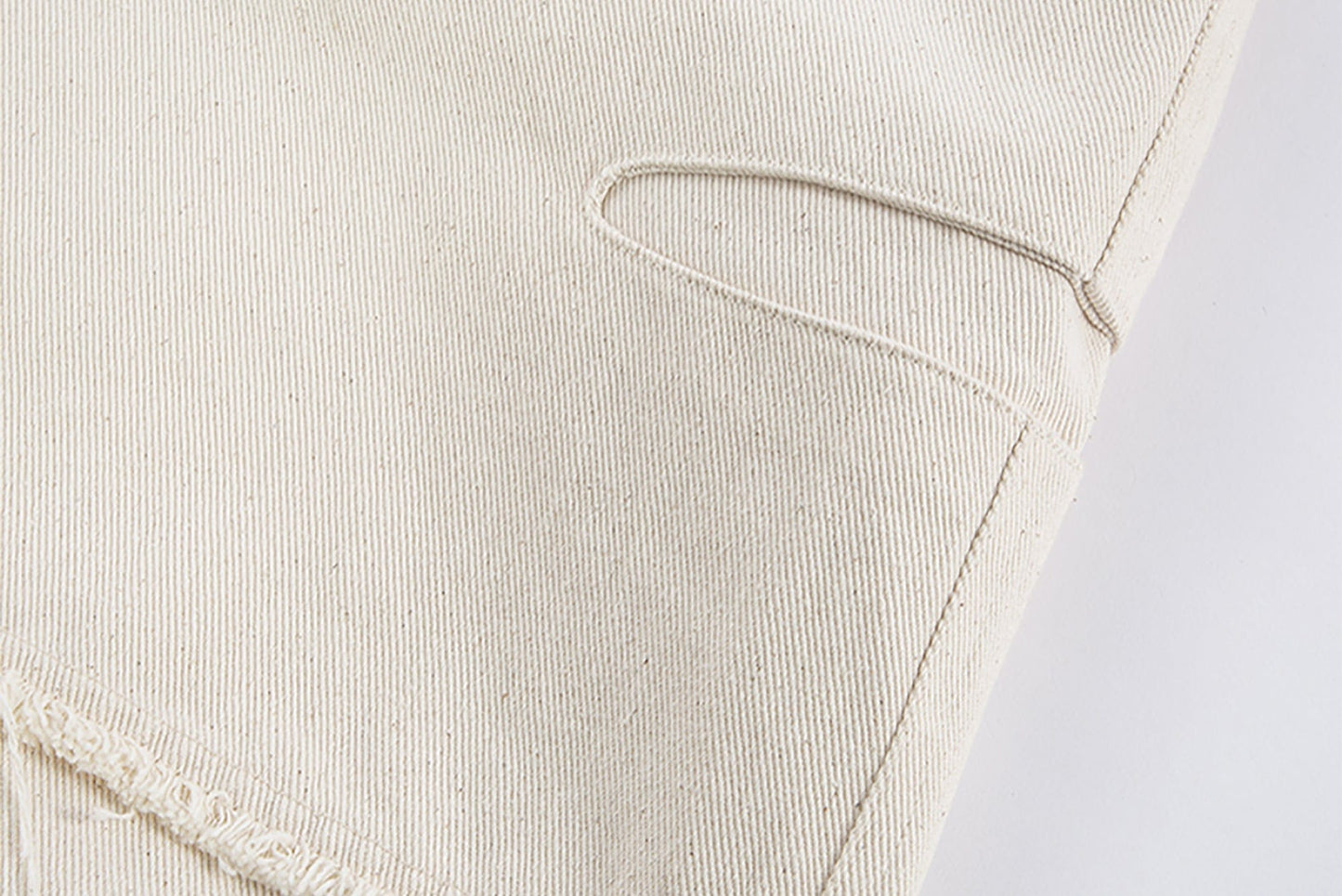 Layered Spliced Frayed-Edge Shorts