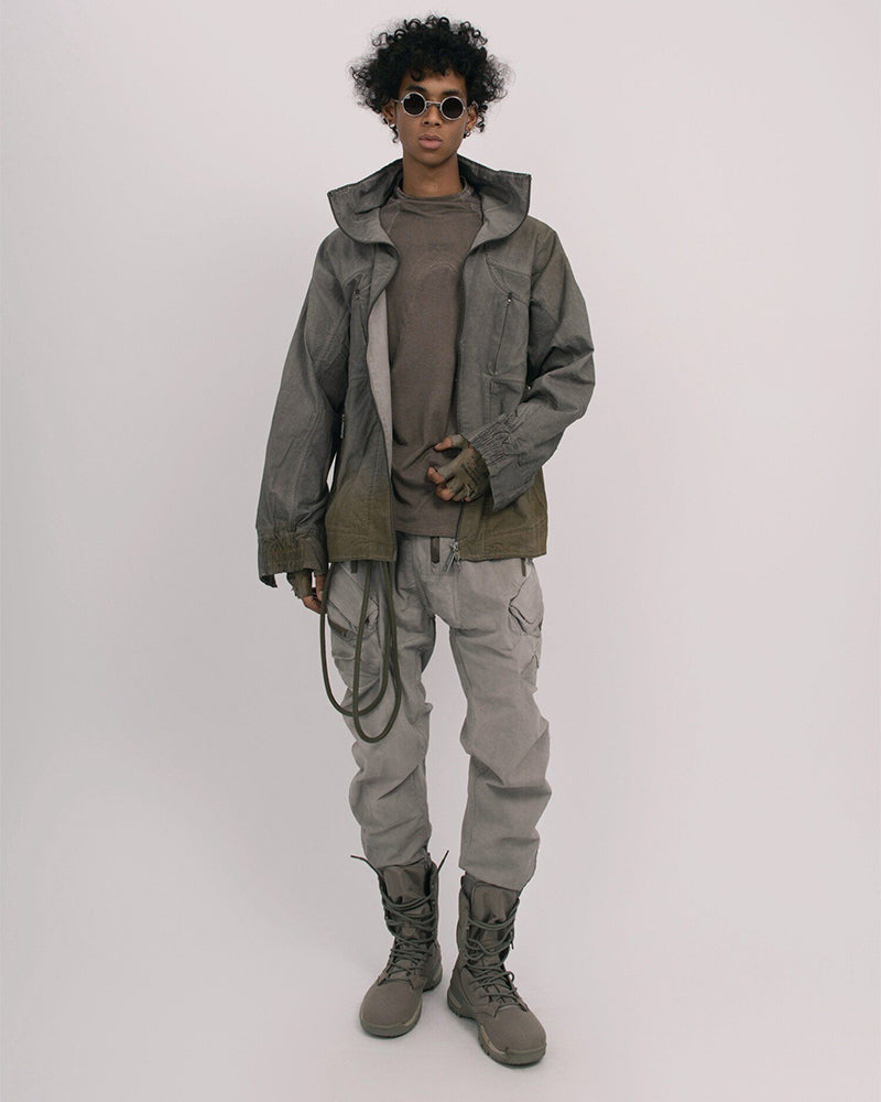 Washed Utility Multi-Zip Tech Jacket