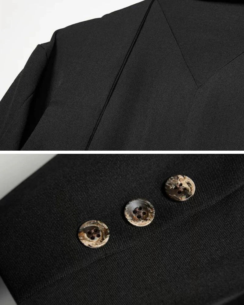 Modern Japanese Style Scarf Collar Long Coat