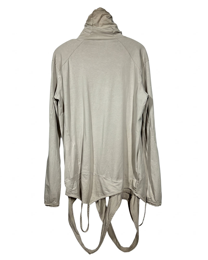 Post-Apocalyptic Face-Covering Deconstructed Long-Sleeve T-Shirt