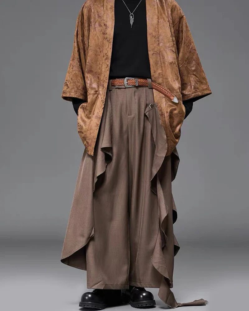 Modern Japanese Wide Leg Vintage Hakama Pants