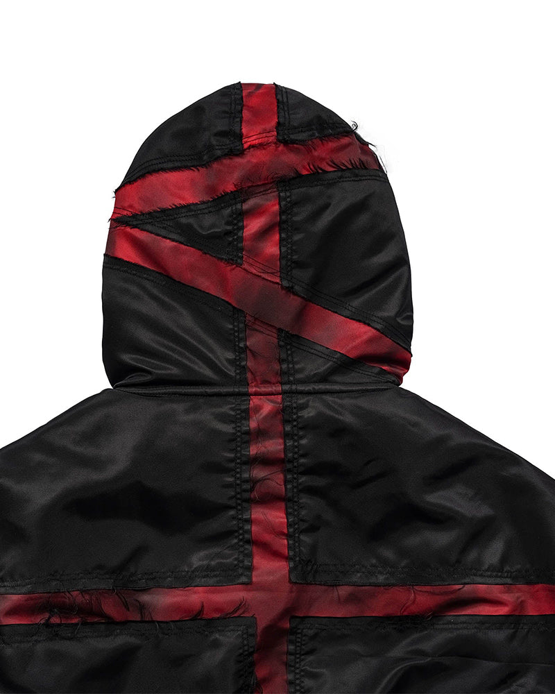 Distressed Bondage MA-1 Jacket Red