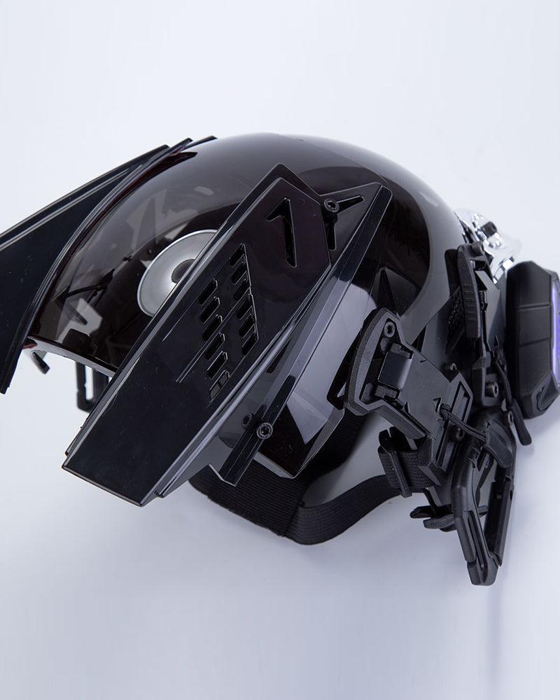 Rhythm Cyberpunk Helmet Mask ( Customizable Text And Image Available)