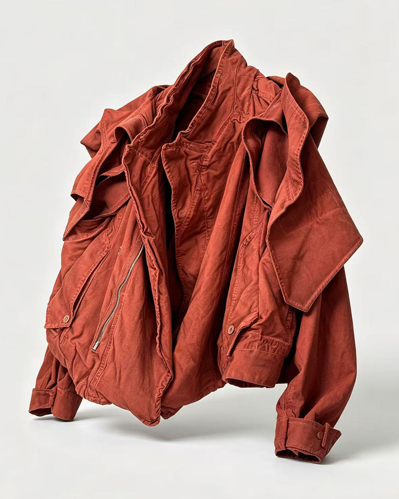 Post-Apocalyptic Patchwork Dirty Wash Jacket