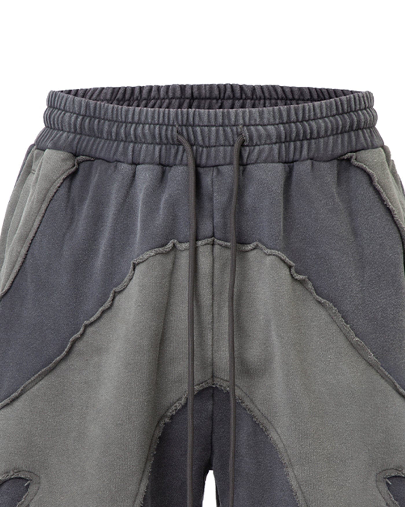 Distressed Spliced Shorts