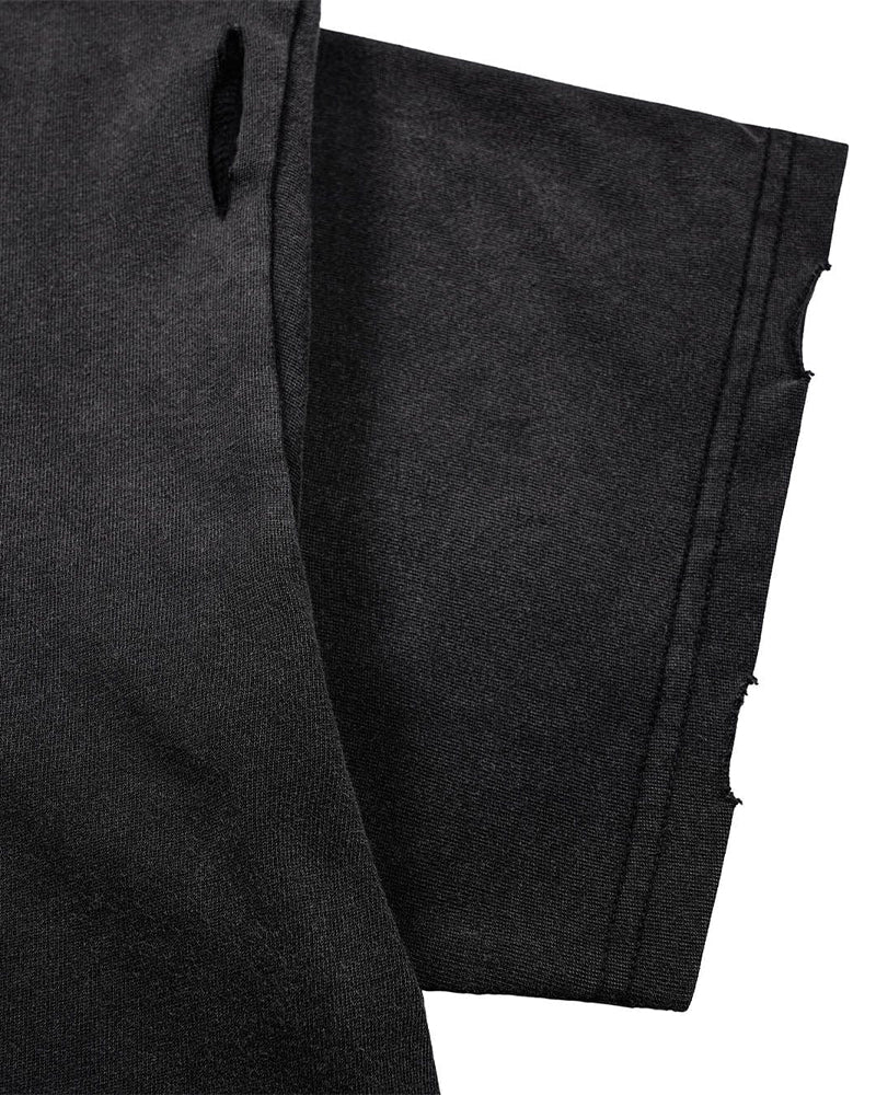 Washed Ripped Gradient T-Shirt Black