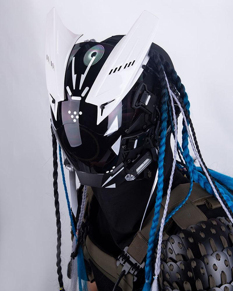 Dreadlocks Led Cyberpunk Helmet Mask