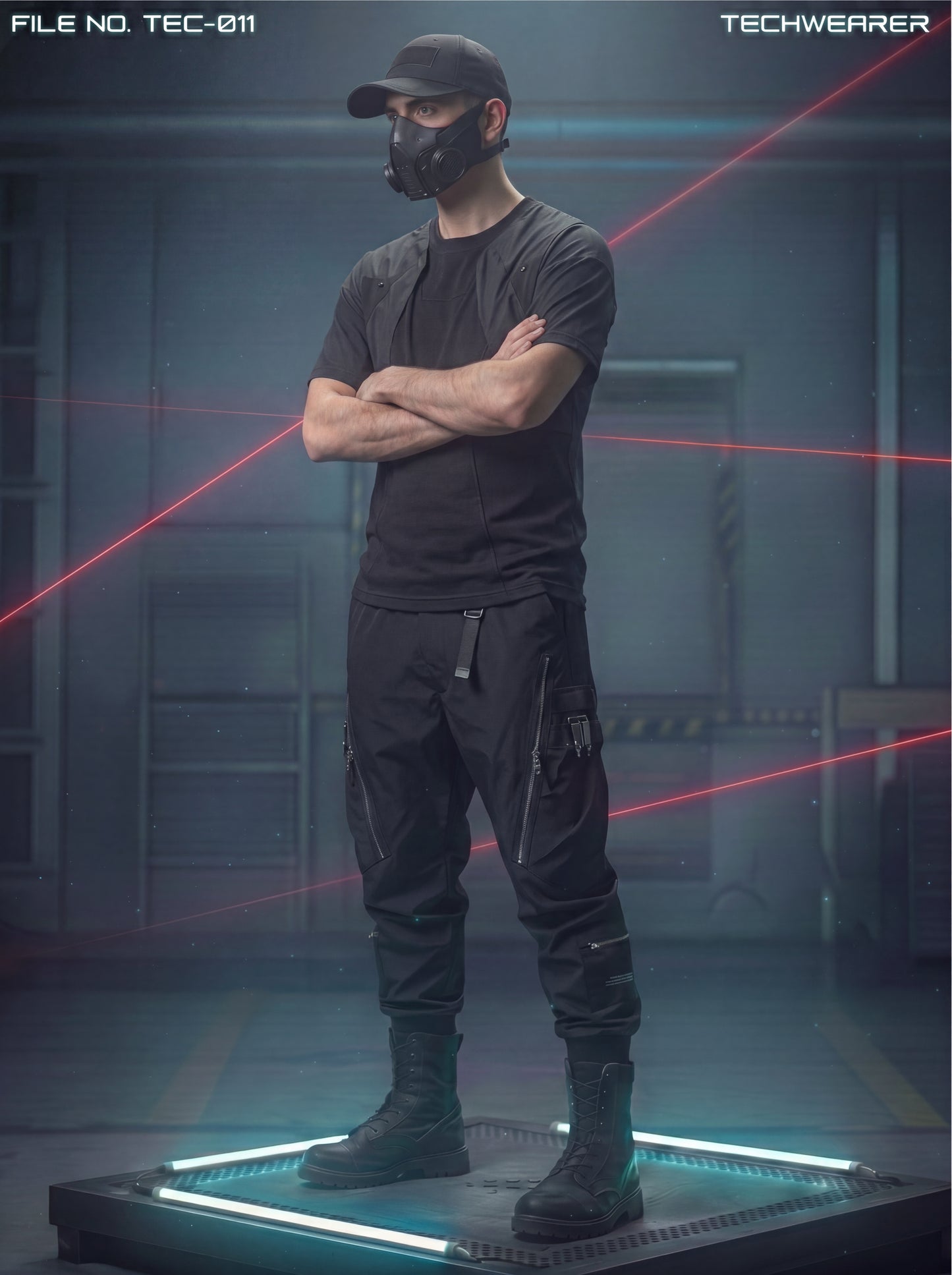 TEC-011｜Cyberpunk Tactical Techwear Set Top / Bottom