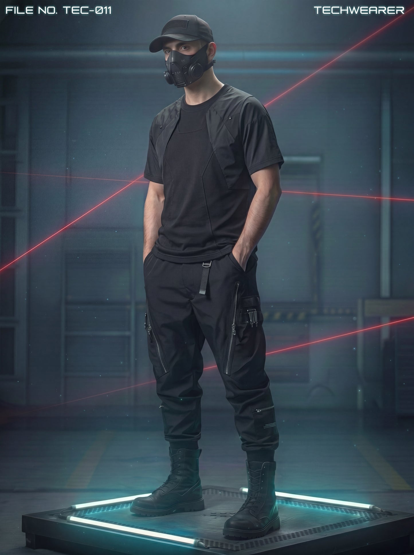 TEC-011｜Cyberpunk Tactical Techwear Set Top / Bottom