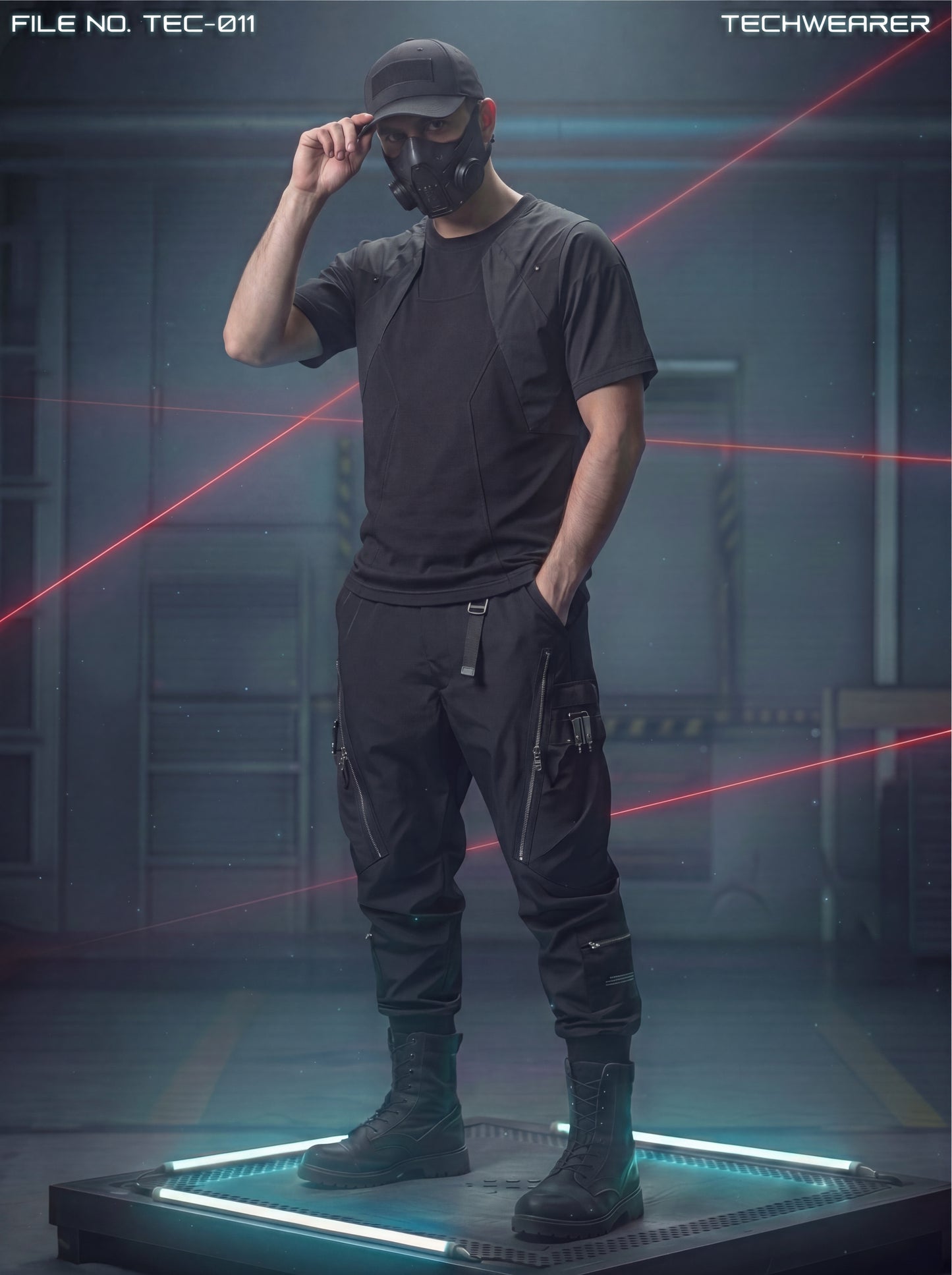 TEC-011｜Cyberpunk Tactical Techwear Set Top / Bottom