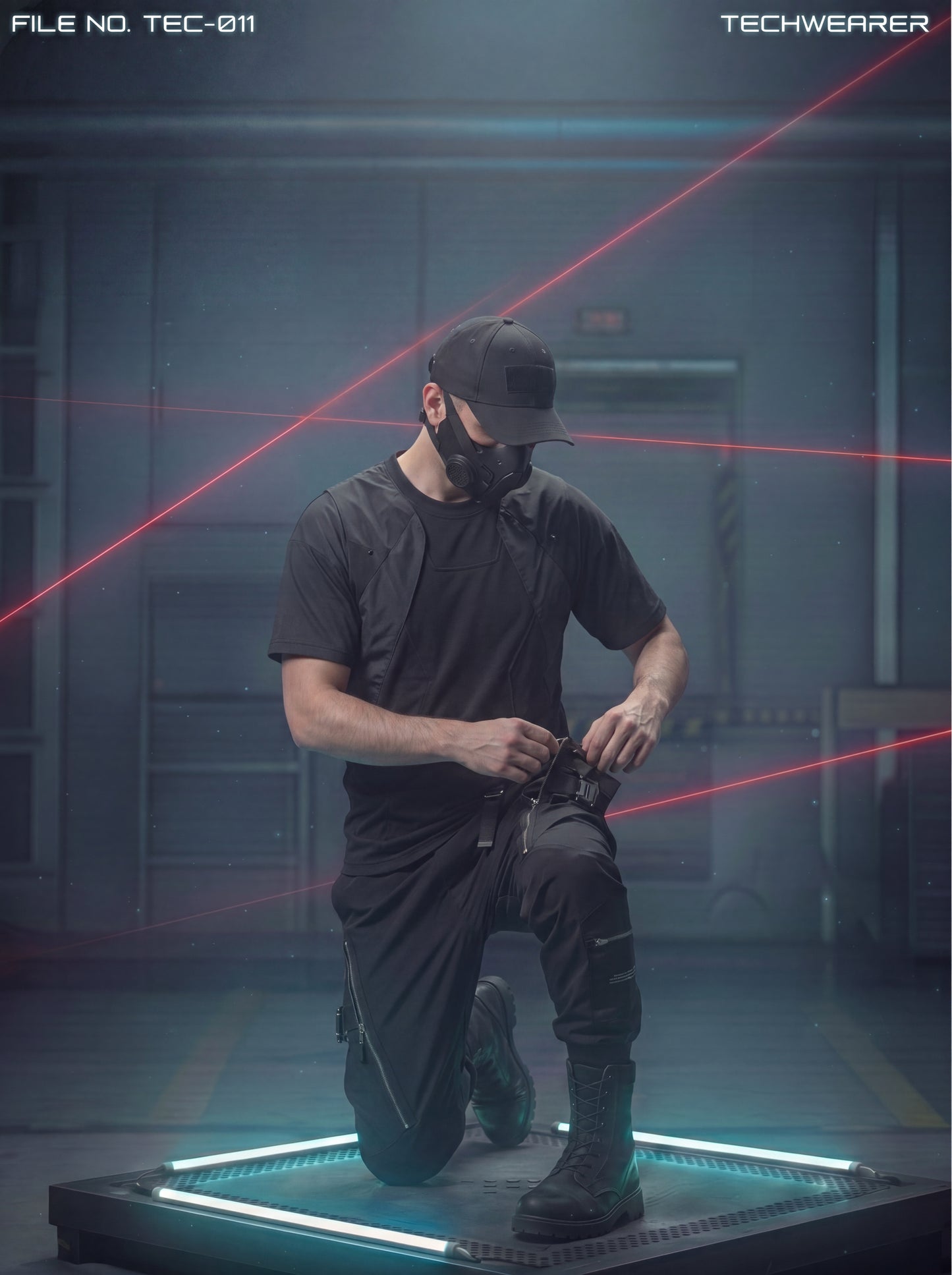 TEC-011｜Cyberpunk Tactical Techwear Set Top / Bottom