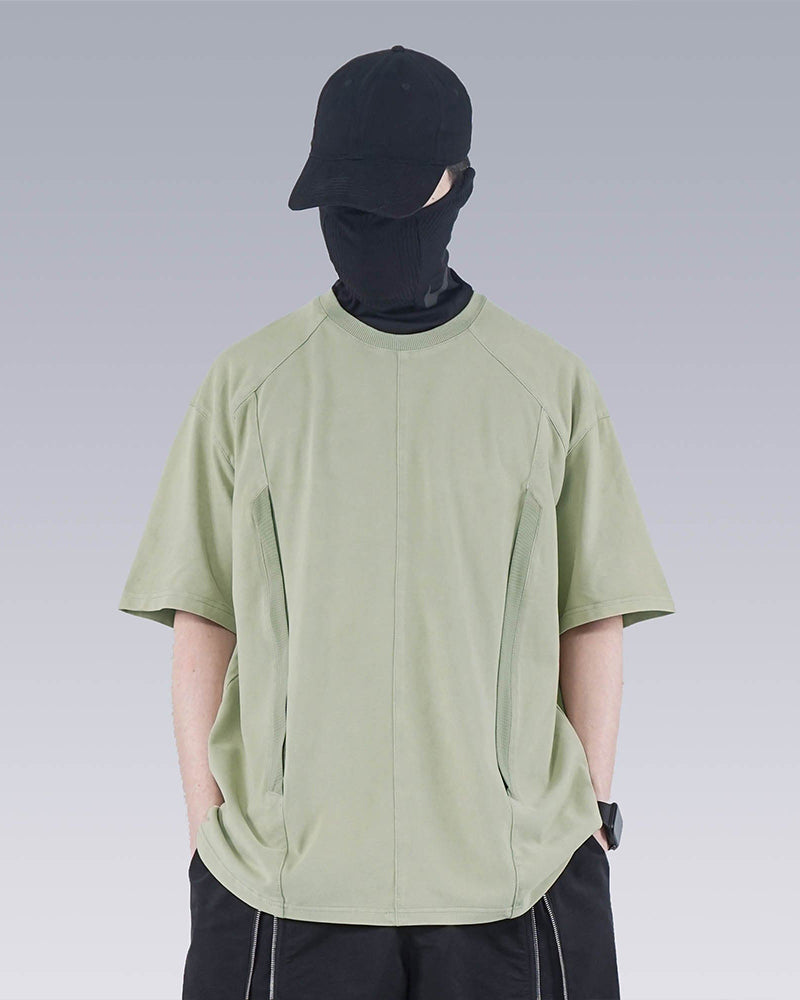 Washed Paneled Side Pocket T-Shirt