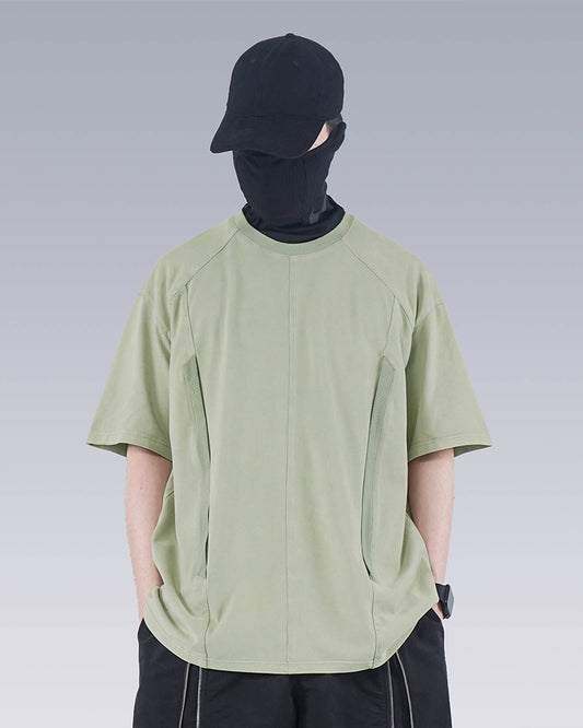 Washed Paneled Side Pocket T-Shirt