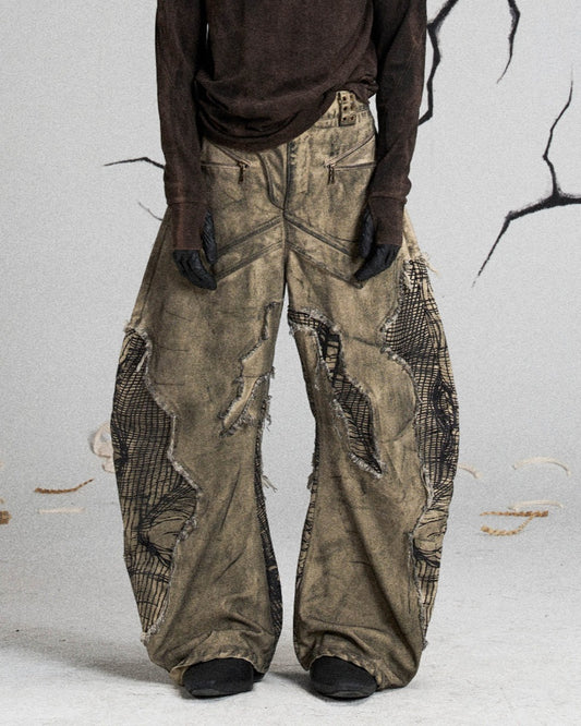 Mutation Distressed Fungal Invasion Machete Pants