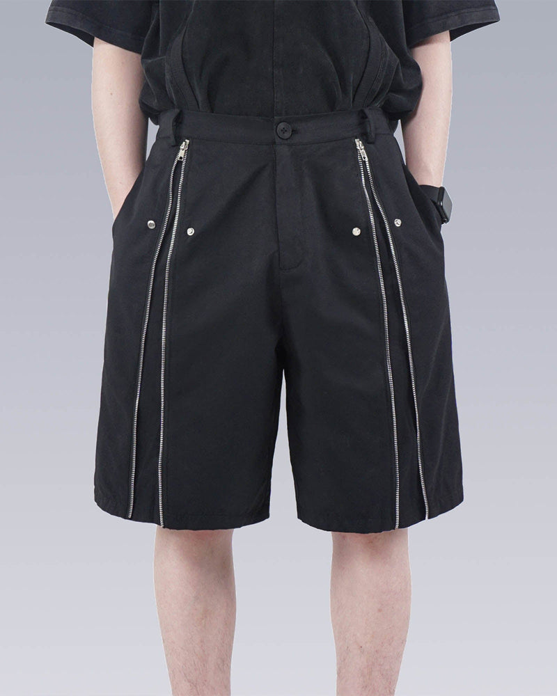 Center-Zip Utility Shorts