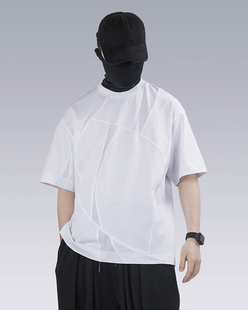 Asymmetrical Mesh Deconstructed T-Shirt