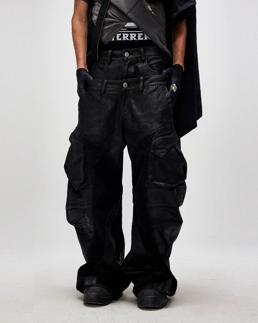 Dual-Waist Waxed Arc-Spliced Cargo Pants