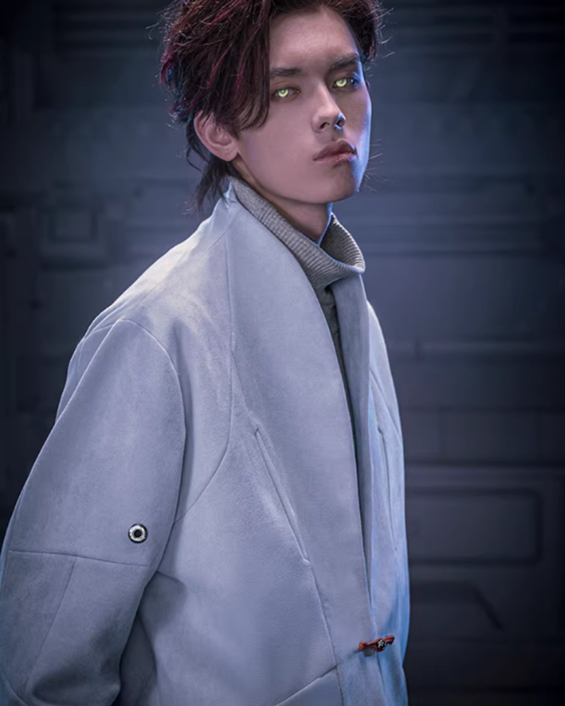 Cyberpunk Outfits Unisex Suede Minimalist Future Jacket