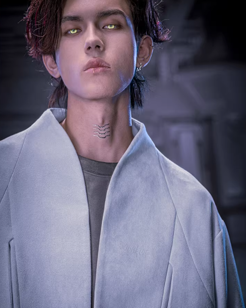 Cyberpunk Outfits Unisex Suede Minimalist Future Jacket