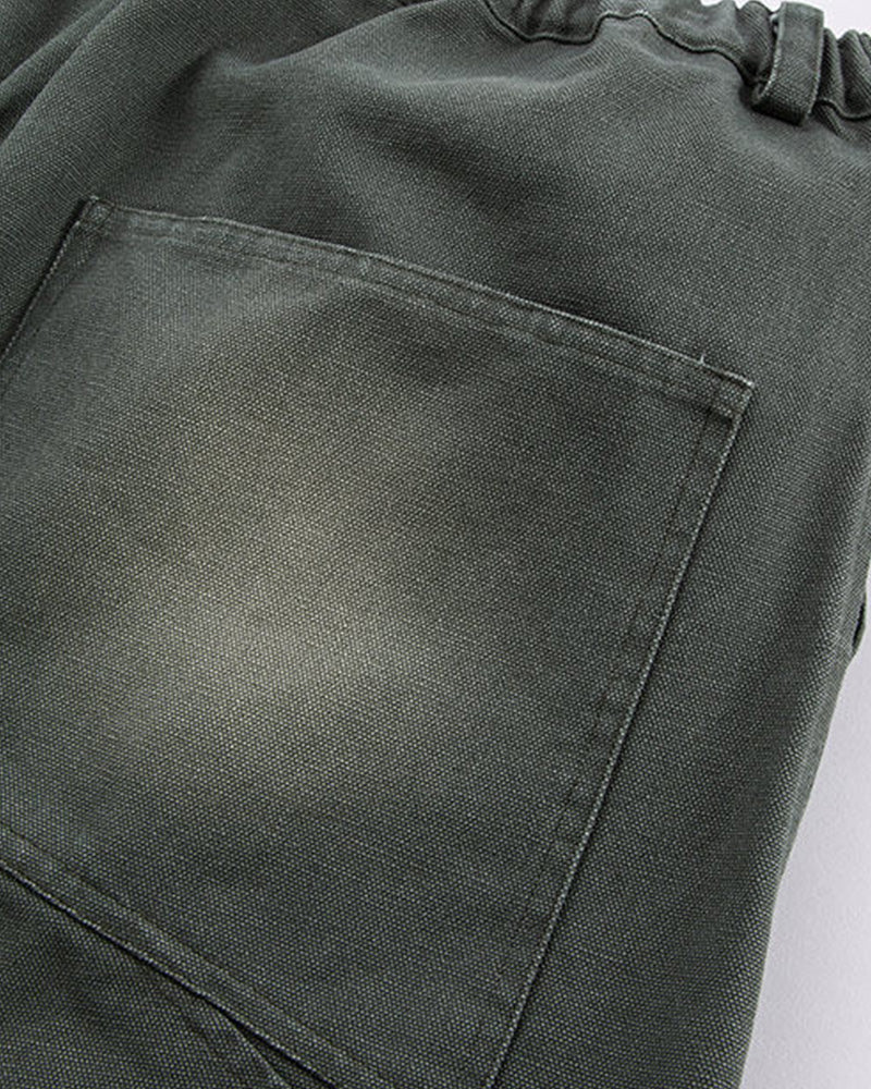 Washed Gradient Oversized Cargo Shorts