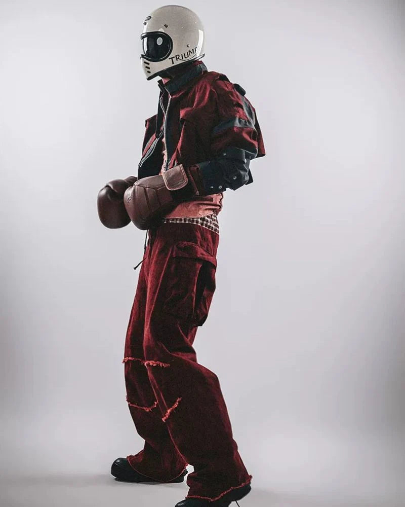 Post-Apocalyptic Wear Angora Red Boxing Jacket