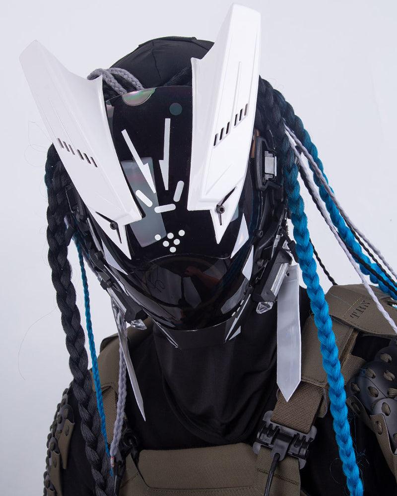 Dreadlocks Led Cyberpunk Helmet Mask