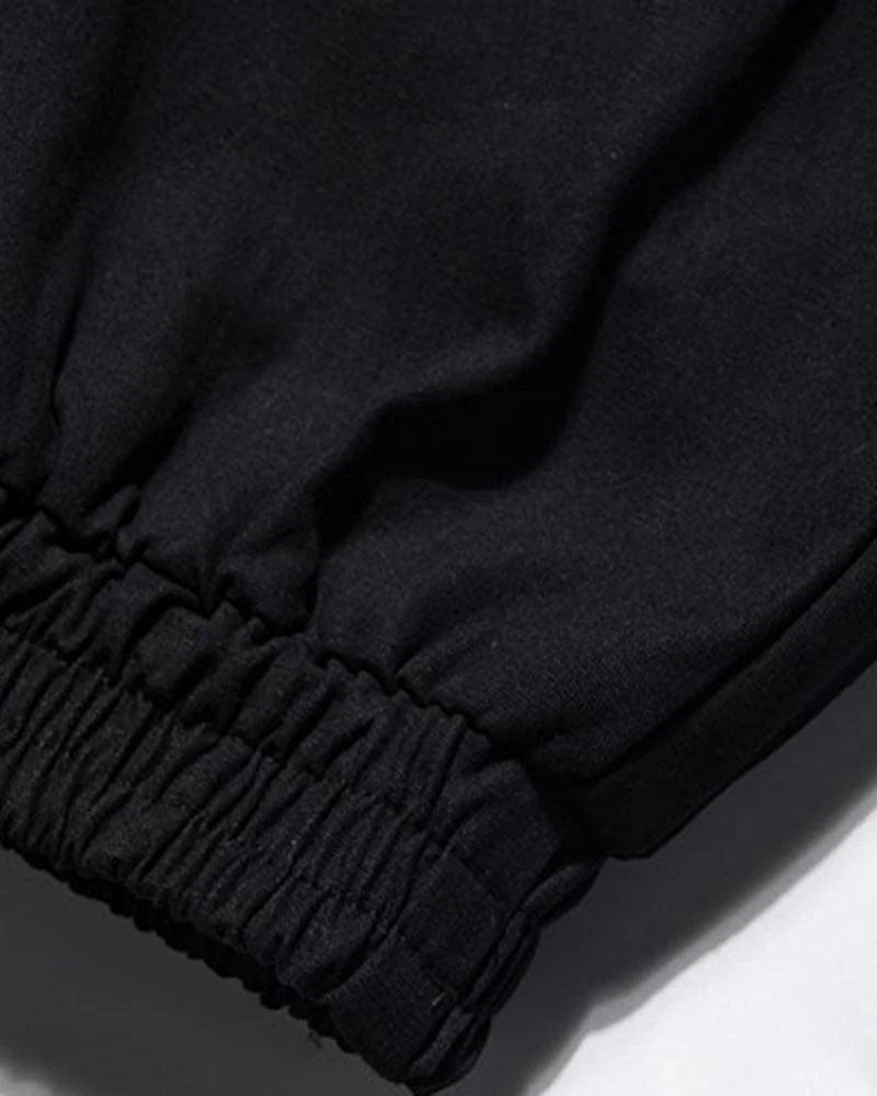 Techwear Street Style Cargo Black Pants
