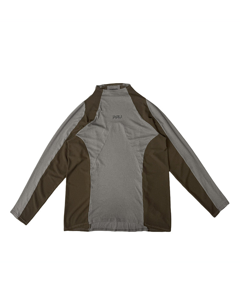 Techwear Mesh Panel Long-Sleeve Tee