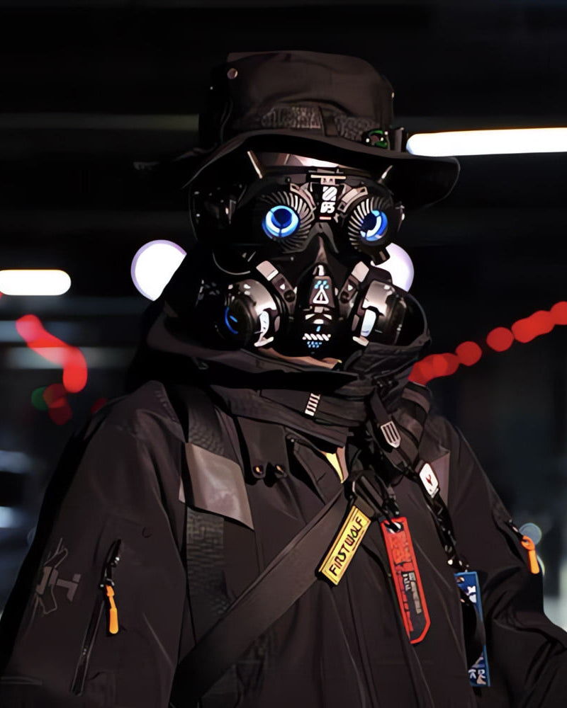 Cyberpunk Mecha Half Face Mask