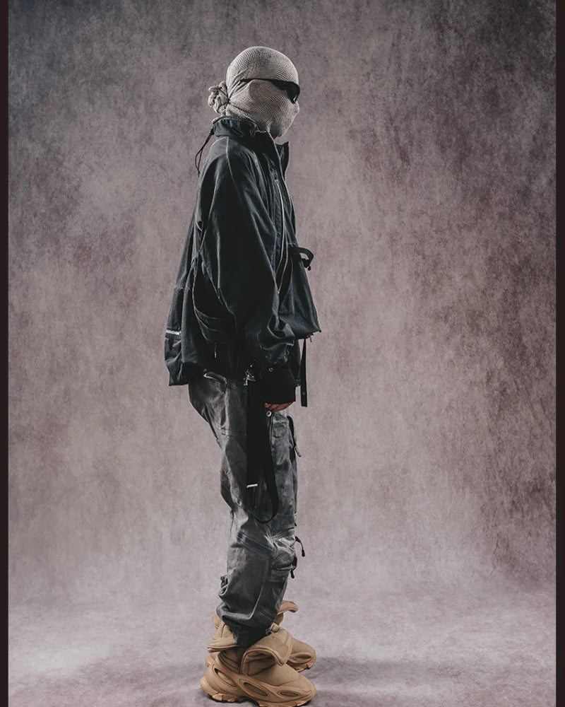 Post-Apocalyptic Vintage Dual Layers Multi-Pocket Jacket