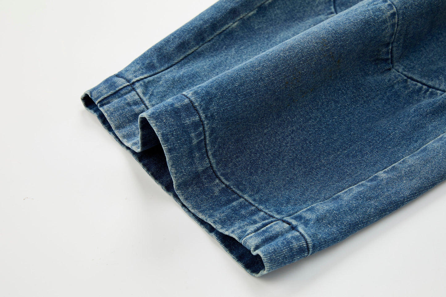 Faded Wash Padded-Knee Jeans