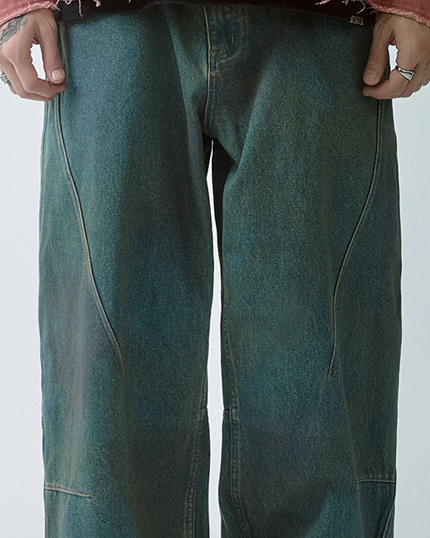 Deconstructed Washed Pants
