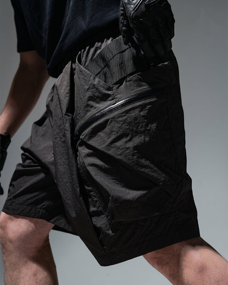 Metallic Honeycomb-Pocket Quick-Dry Water-Repellent Shorts
